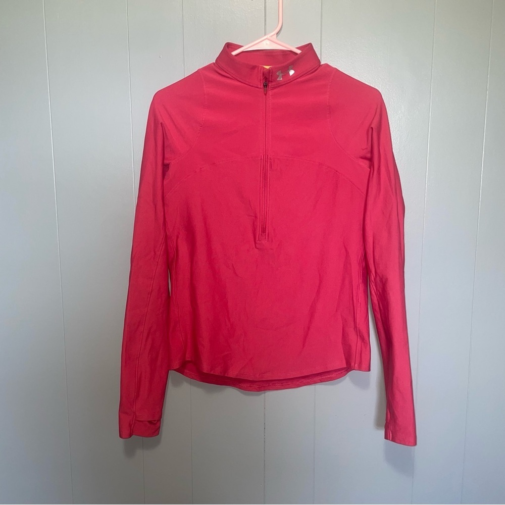 Under Armour Hot Pink Run Quarter Zip Pulllover Small